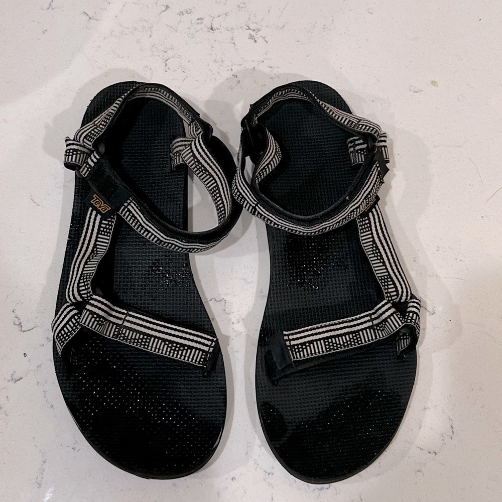 Teva Sandals with Black and White strap design